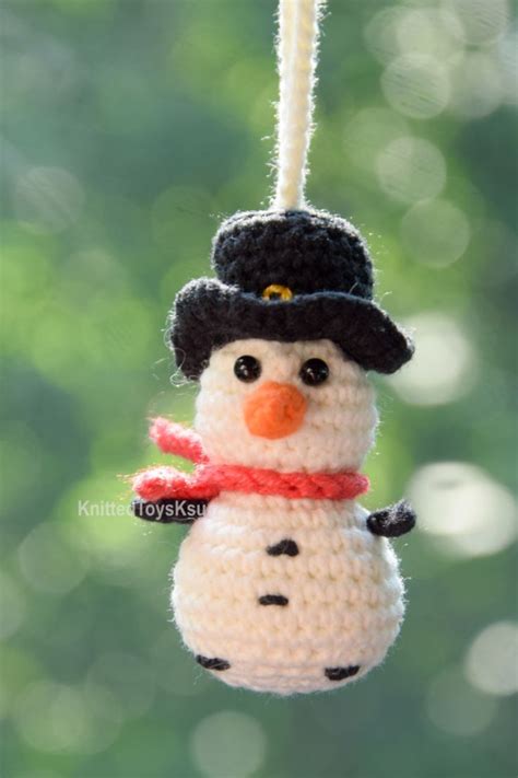 Snowman Car Hanging Charm For Women Made From Cotton Acryl Yarn