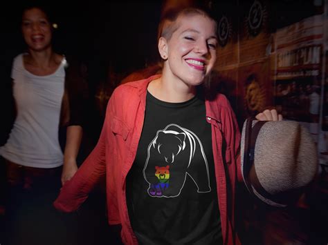 Lgbt Mom Mama Bear Shirt Mothers Gay Pride Rainbow Flag Gift Etsy