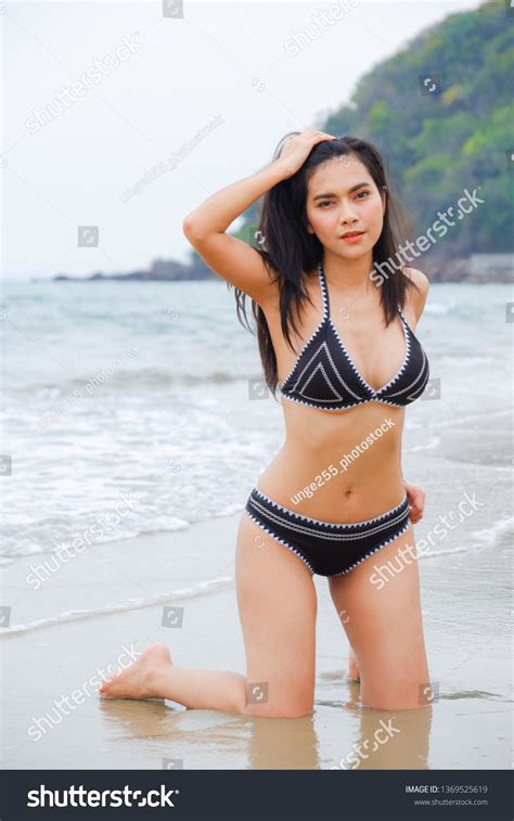 Portrait Sexy Asian Woman Wearing Bikini Stock Photo 1369525619 Shutterstock