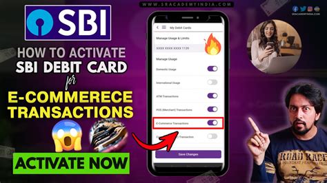 easy steps    activate sbi debit card   transaction