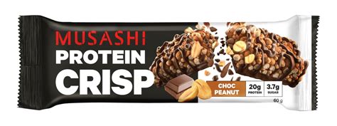 Musashi Choc Peanut Protein Crisp Bar 12 X 60g