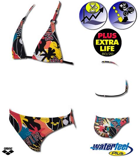 Arena Triangle Bikini For Girls Waterfeel Skull