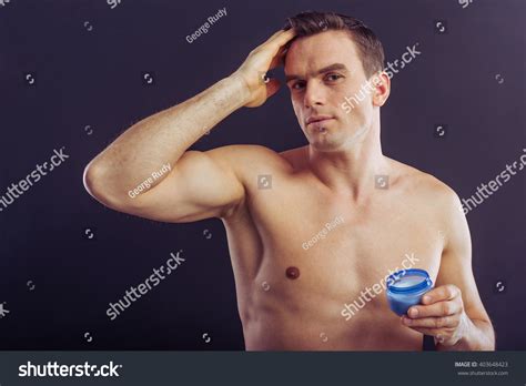 Portrait Handsome Naked Man Smoothing His Stock Photo Shutterstock