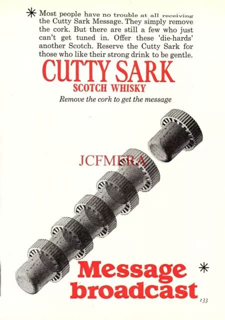 Cutty Sark Scotch Whisky Drinks Advert Vintage Original Print Ad