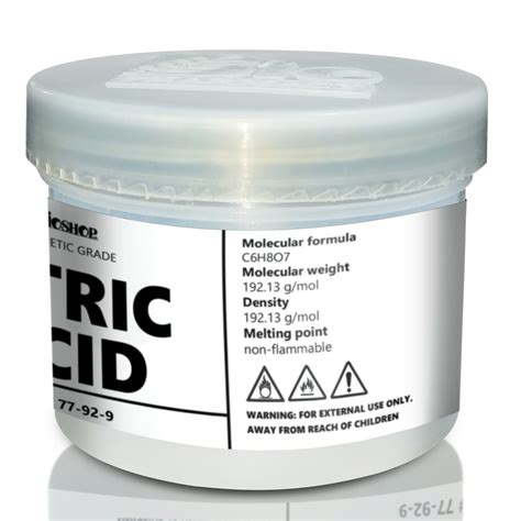 Citric Acid Powder – Natural pH Adjuster & Exfoliant for DIY Skincare