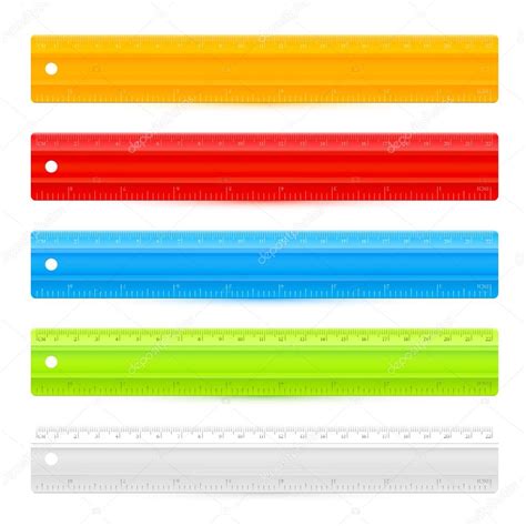 Set of five colorful rulers Stock Vector Image by ©kaktus2536 #111876450