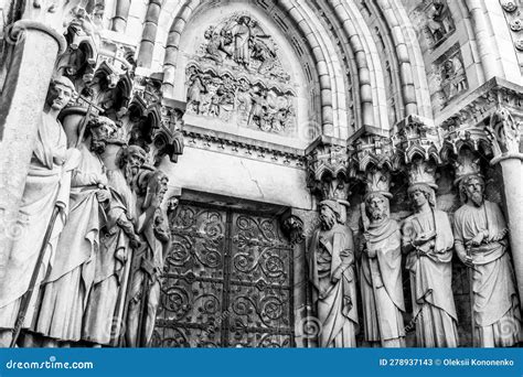 Detail Of The Facade Of The Cathedral Of Cork The Facade Of The