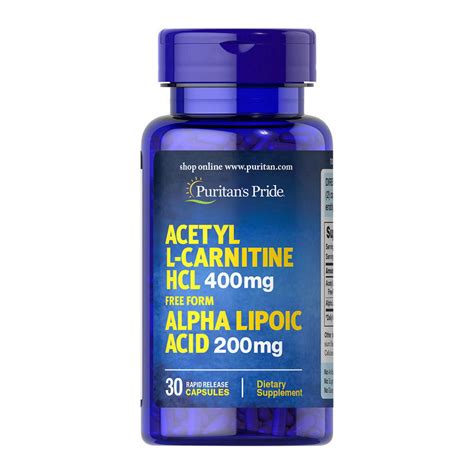 Acetyl L-Carnitine HCl with Alpha Lipoic Acid (30 caps) - купить Для ...