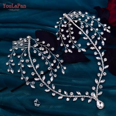 Youlapan Hp Rhinestone Wedding Forehead Headband Women Headdress