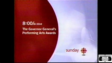 The Governor General Performing Arts Award Promo Cbc 2001 Youtube