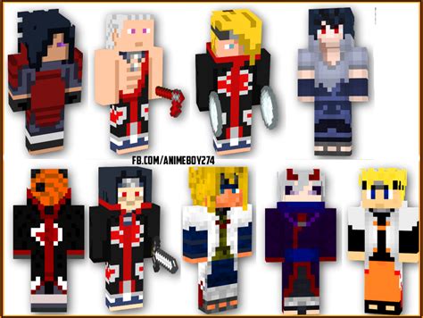 Naruto Shippuden Minecraft Skins Animeboy274