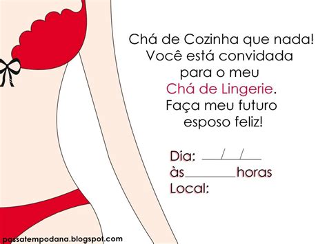 Convites Para Ch De Lingerie Modelos Prontos Para Imprimir