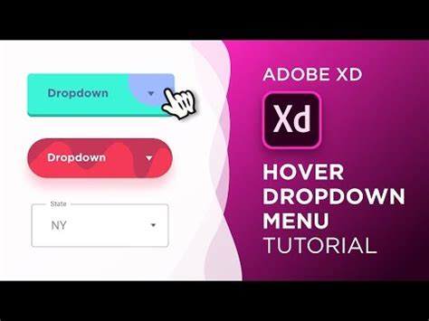 Hover Dropdown Menu Animations In Adobe Xd Design Weekly Youtube