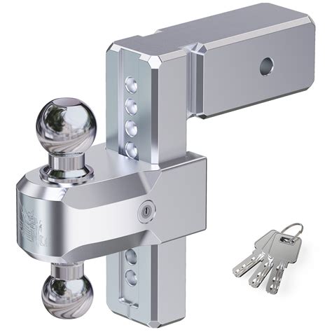 RENO 3" Receiver Adjustable Trailer Hitch, Dual-Balls (2" & 2-5/16") A