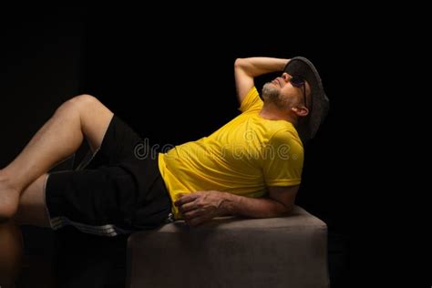 Mature Man S Quite Uninhibited With A Beard And Sunglasses