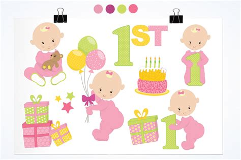 First Birthday Graphics And Illustrations By Prettygrafik Design
