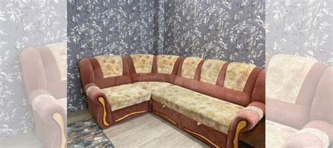 Большой угловой диван бу , б/у , материал - Ткань , цвет Разноцветный ...