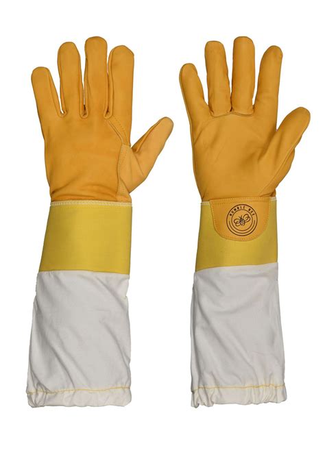 Cowhide Beekeeping Gloves With Reinforced Cuffs Humble Bee Gloves