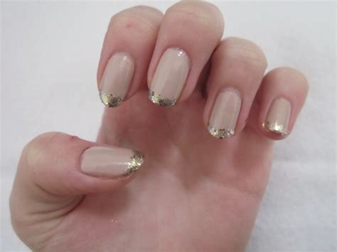 Nude Nails With Glitter Tips Olivia Etc