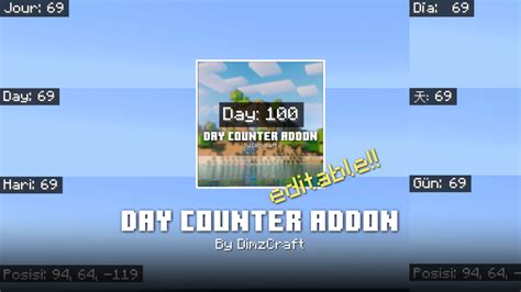 Day Counter Addon For Minecraft