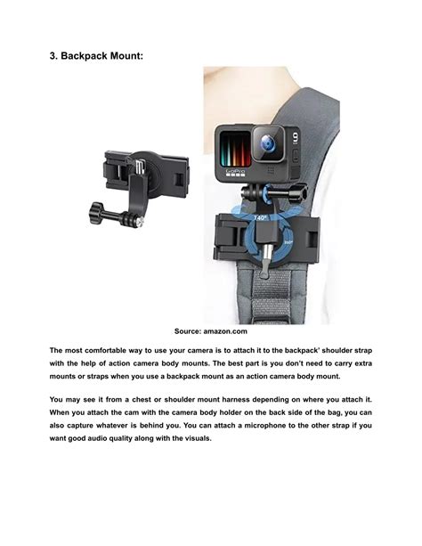 Ppt Best Action Camera Body Mount For Adventurous Sports