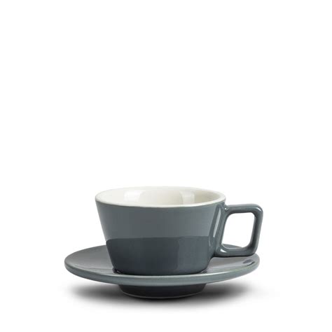 Espresso Cup W Saucer 9cl Gray Peakabrew Espresso Gear