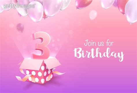 Celebrating Of Years Birthday Vector D Illustration On Soft Pink