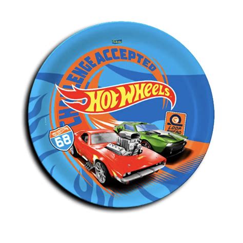 Kit Festa Hot Wheels Pratos Copos Descart Vel Ml Papel Festcolor Chocobraz