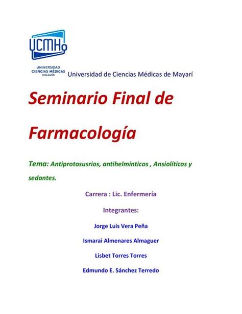 Seminario Final De Farmacolog A Jorge Luis Udocz