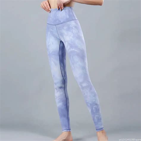 Women High Waist Tie Dye Yoga Naked Feel Squat Proof Leggings Tummy Control Workout Leggings 4