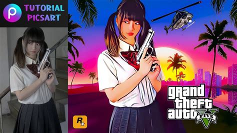 GTA 5 Efeito No PicsArt Como Transformar Sua Foto Em Desenho No