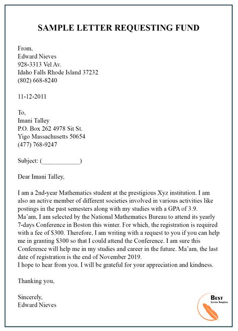 Sample Letter Declining Funding Request 8
