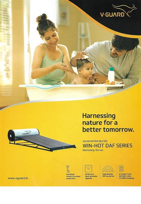 V Guard Win Hot Series Solar Water Heater LITRES At Piece Solar Water Heater In