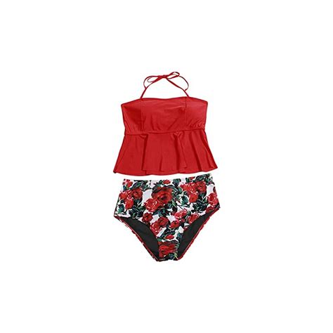 KOUZHAOA Costume Da Bagno Perizoma A Vita Alta Ritaglio Bikini Da Donna Bikini Set Bikini Da