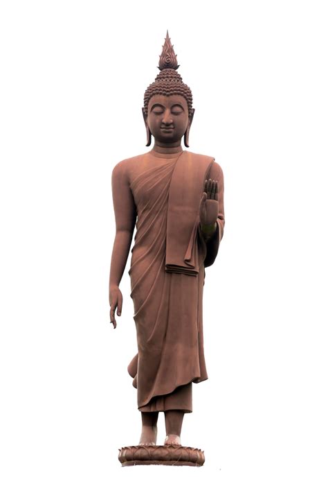 Isolated Clipping Path Buddha Statue Used As Amulets Of Buddhism