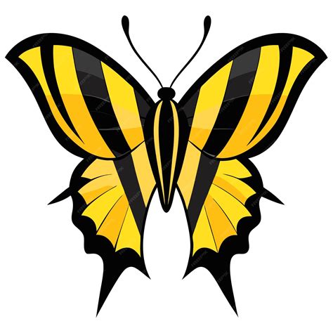 A yellow and black butterfly with a black and yellow butterfly on the