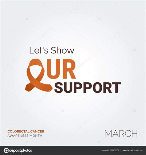 Strength Unity Colorectal Health Campaign Initiative Stock Vector by