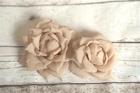 Nude Flower Hairpiece Beige Rose Clip Or Brooch Bridal Hair Clip Nude