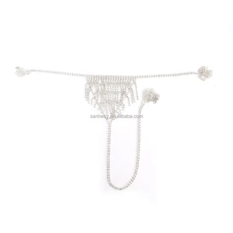 Bling Rhinestone Bikini Fashion Jewelry Body Chain Sexy Women Crystal Zircon Bra Underwear