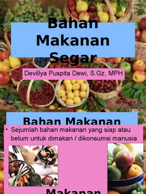 bahan makanan segar scr umum