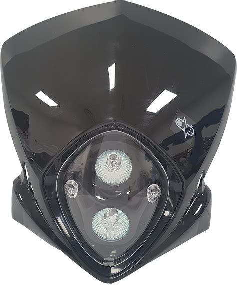 One BY CAMAMOTO MASCHERINA FARO Per Moto Da Enduro Cross Motard Naked Installazione Universale