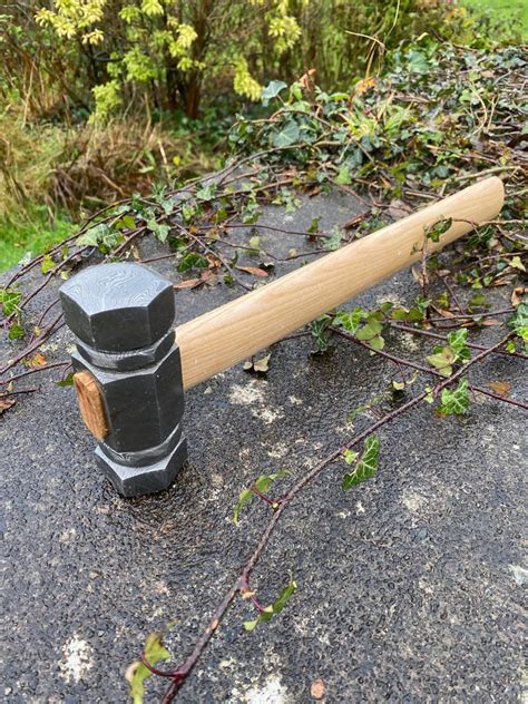 Mjolnir Blacksmiths Damascus Hammer Bushman Survival