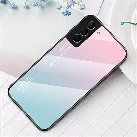 Buy Gradient Tempered Glass Back Cover For Samsung Galaxy S22 Ultra