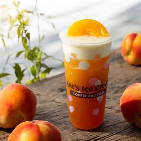 white peach oolong tea ants ice cream