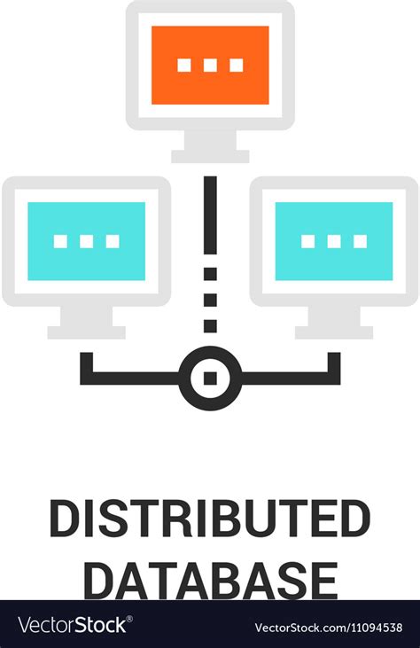 distributed  icon royalty  vector image