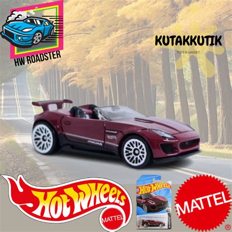 MERAH Hot Wheels Car Sedan Racing Jaguar F Type Project Red Lot L HW Roadster Shopee