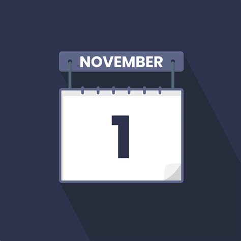 st november calendar icon november  calendar date month icon vector