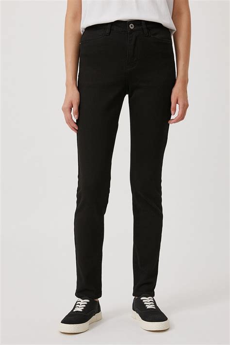 Утепленные джинсы slim fit женские, цвет Черный (арт: FAB15022 ...