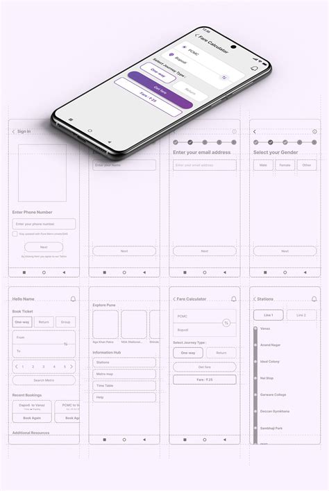 Pune Metro App Redesign | UX UI Design :: Behance