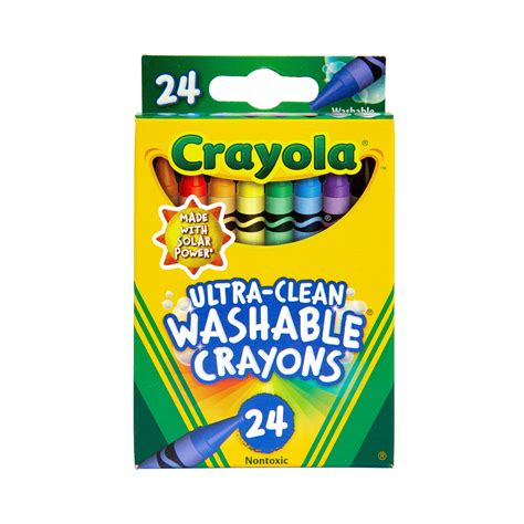 Brandclub - Crayola Ultra-Clean Washable Crayons, 24 Ct, Back to School